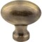 Jeffrey Alexander 1-9/16" Overall Length Brushed Antique Brass Football Lyon Cabinet Knob 3991AB - alternate 2